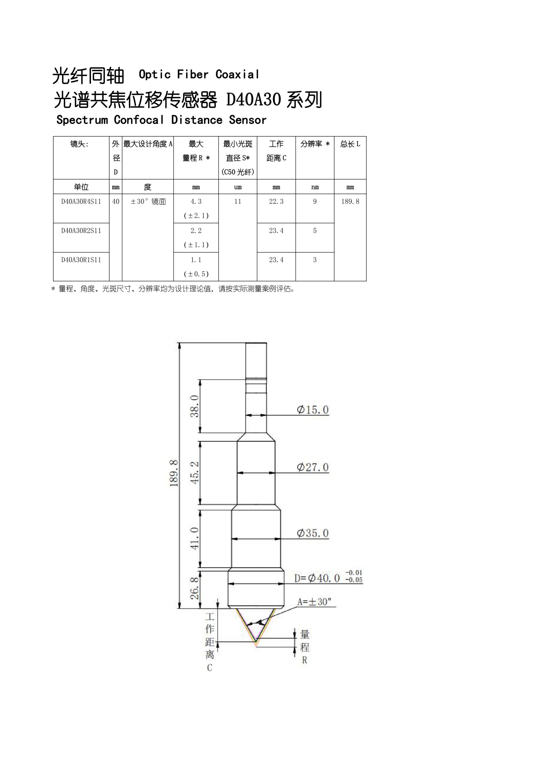 d40系列 测量探头