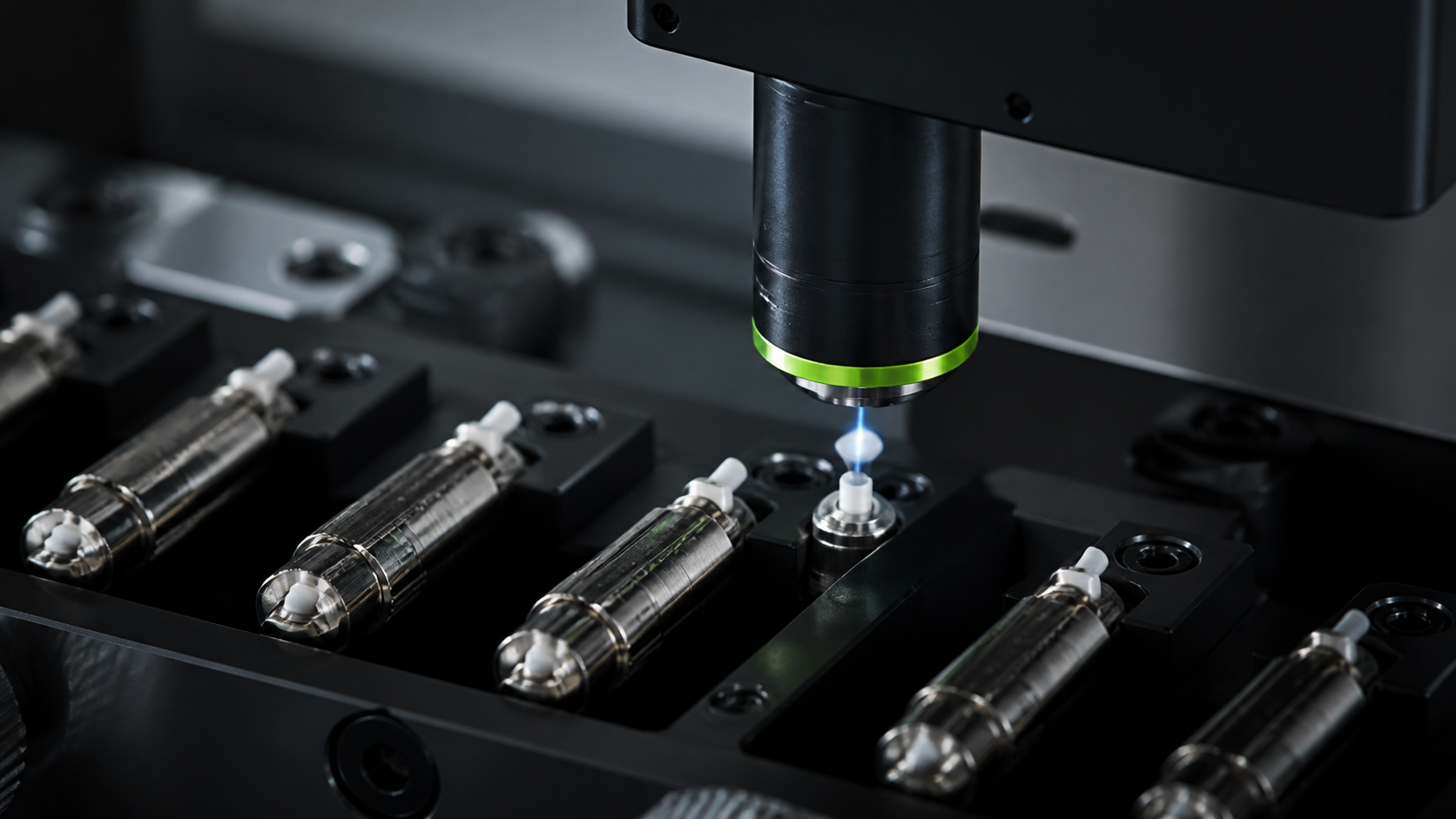 Contrôle de la hauteur et de la planéité des faces d’extrémité des fibres optiques