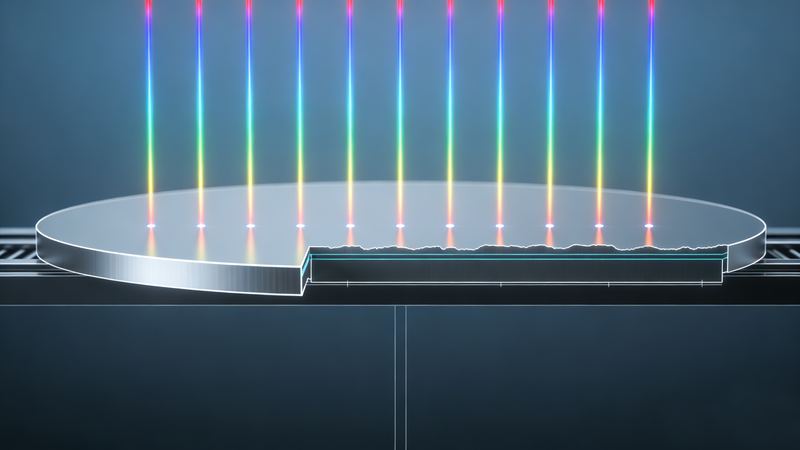 Prüfung der Dickenhomogenität nach dem Wafer-Dünnschichtprozess, Titelbild des Anwendungsbeispiels von Liyi Technology
