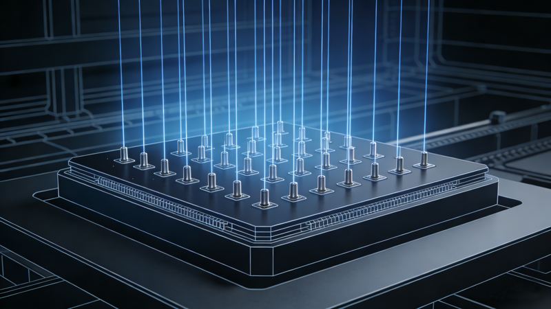 Image de couverture d’un cas d’application de LiiYi Technology : contrôle de l’uniformité de la hauteur des pads de puces