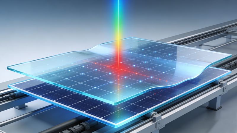 Imagen de portada del caso de aplicación de Liiyi Technology: detección del espesor y la planitud del vidrio de los módulos fotovoltaicos