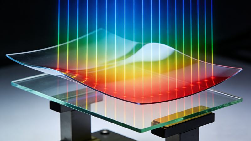 Dicken- und Verformungsmessung von ultradünnem Glas – Titelbild des Anwendungsbeispiels von Liyi Technology