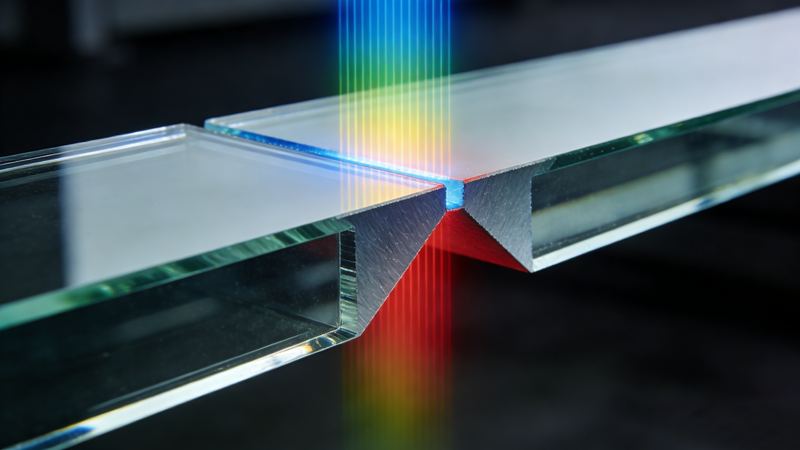 Prüfung der Kantenstärke und der Fasenhöhe von Glas – Titelbild des Anwendungsbeispiels von Liyi Technology
