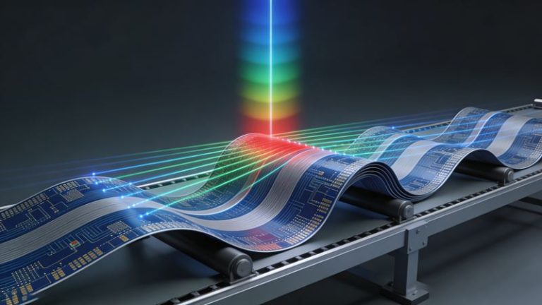 Detecção da espessura e da deformação de PCBs flexíveis (FPC), imagem de capa do caso de aplicação da Liyi Technology