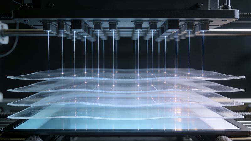 Contrôle de l’épaisseur de couche lors du processus de pressage des écrans OLED, image de couverture d’un cas d’application de Liyi Technology
