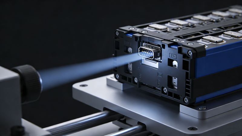 Imagen de portada del caso de aplicación de LiiYi Technology para la inspección de las dimensiones de los conectores de los módulos de baterías de litio