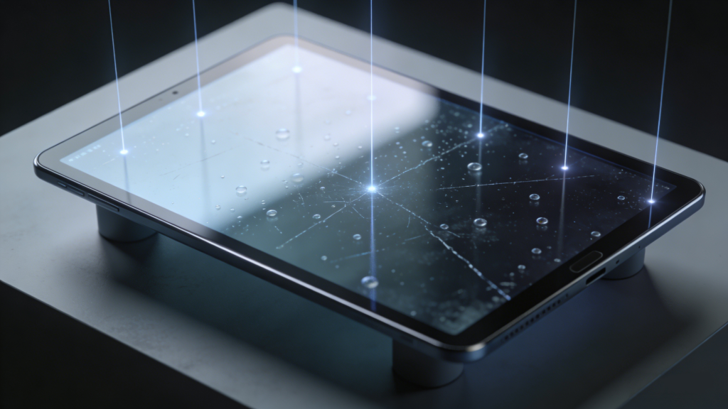 Fehlererkennung auf der Oberfläche von Touchscreens
