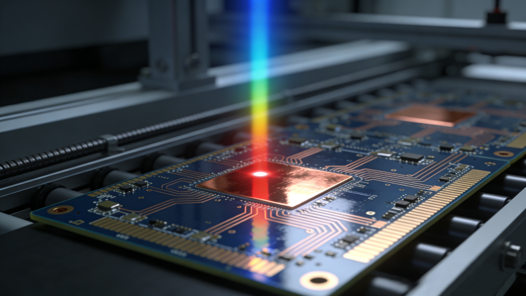 Berührungslose Messung der hochreflektierenden PCB-Oberfläche